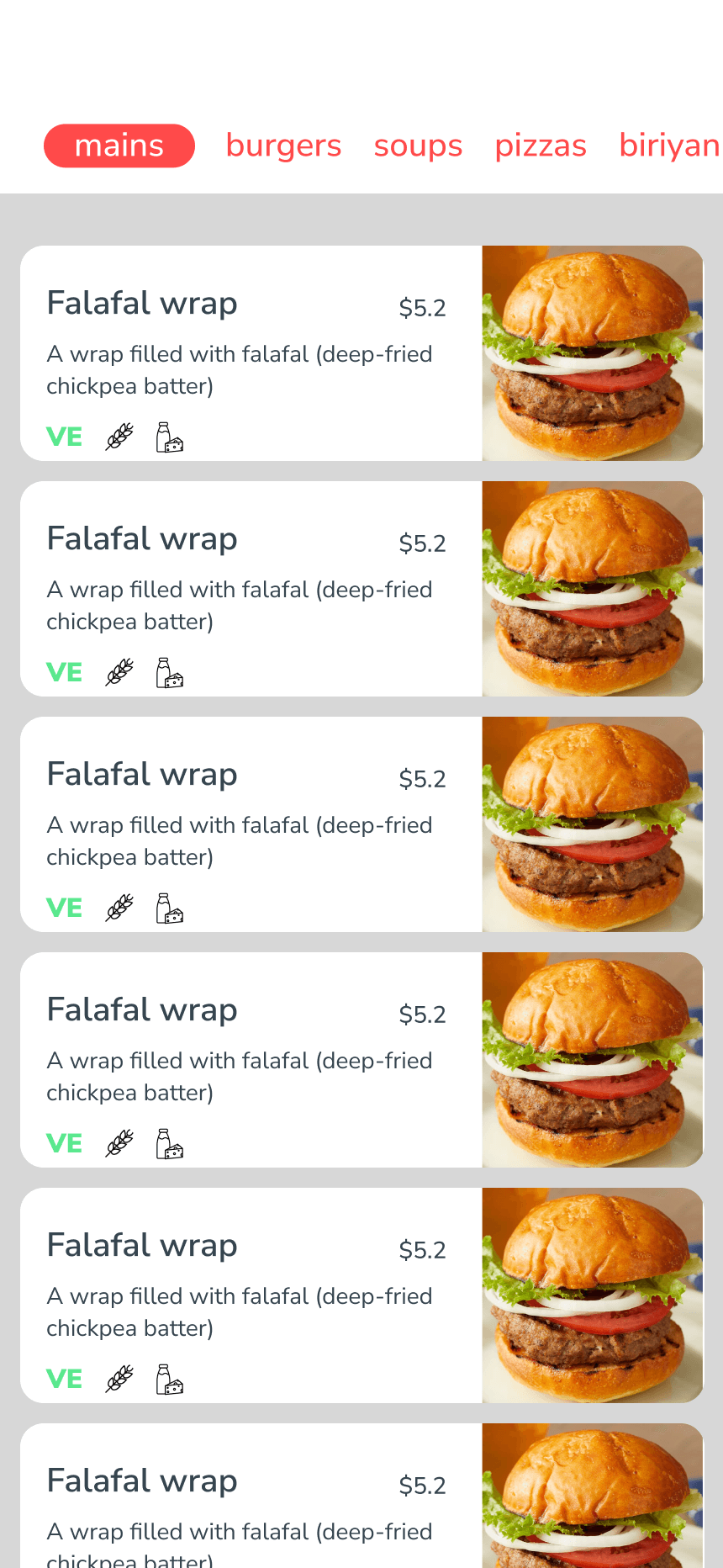 App interface